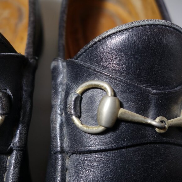 Vintage Gucci 1953 Horsebit Leather Slip-On Black Loafers, Size 10 D main image 8